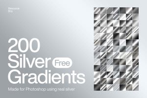 200 Silver Photoshop Gradients