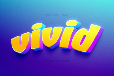 Vivid Toon 3D Text Effect