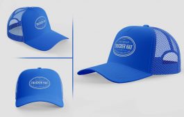 3 Free Trucker Hat Cap Mockup PSD set - PsFiles