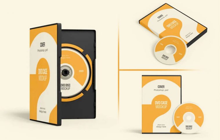 Free DVD Plastic Case Mockup PSD Set