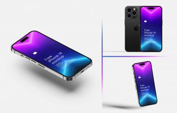 5 Free iPhone 14 Pro Mockup PSD Files