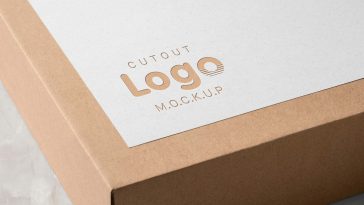 Free Laser Cutout Paper Logo Mockup PSD