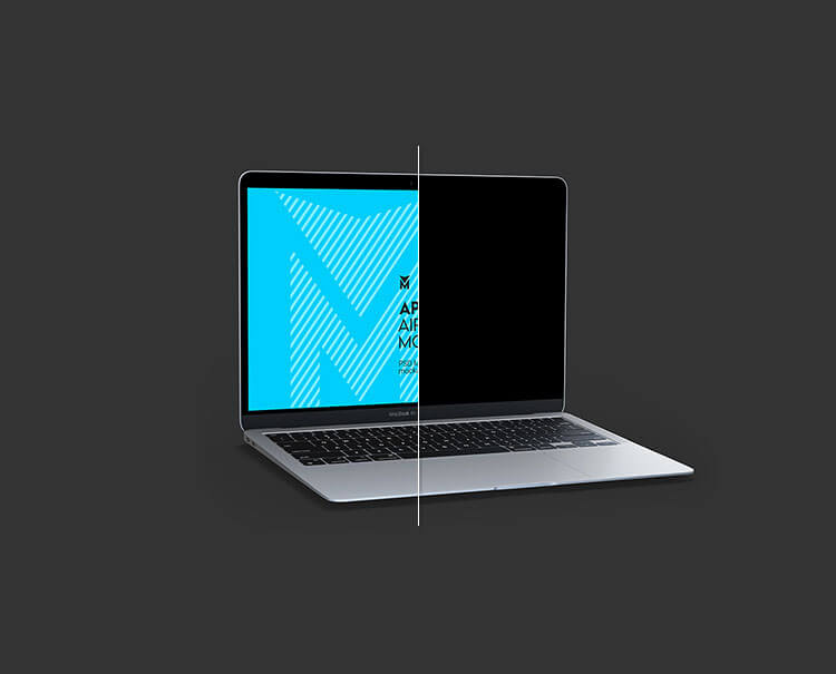 Free M1 Apple MacBook Air Mockup PSD Set