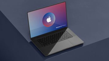 Free Shadow MacBook Pro Mockup PSD
