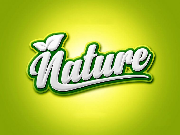 Free Nature 3D Photoshop Text Effect