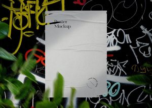 Graffiti Wall, Ragged Poster Mockup