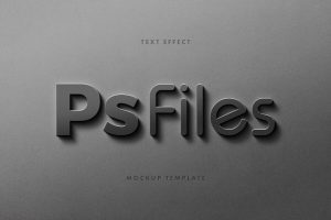 PsFiles Free Sharpe Steel Letter Text Logo Mockup PSD