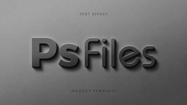 PsFiles Free Sharpe Steel Letter Text Logo Mockup PSD