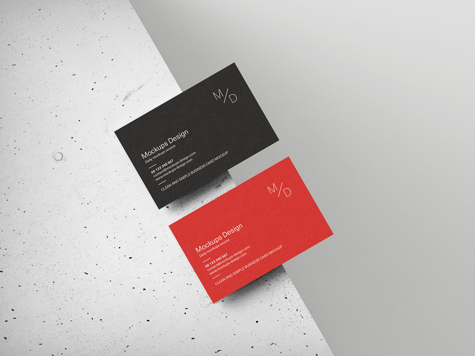 5 Free Concrete Cube Business Card Mockup PSD Files
