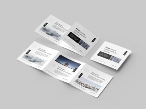8 Free Square Tri-Fold Brochure Mockup PSD Files