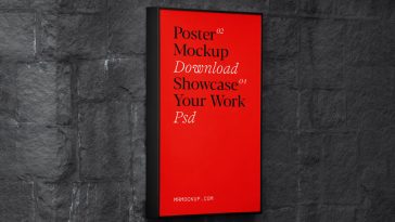 Poster on Brick Wall Mockup