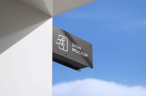 Signage on Building Mockup