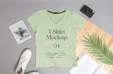 T-Shirt on Floor Mockup