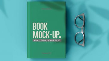 Top View Hardcover Book Mockup PSD