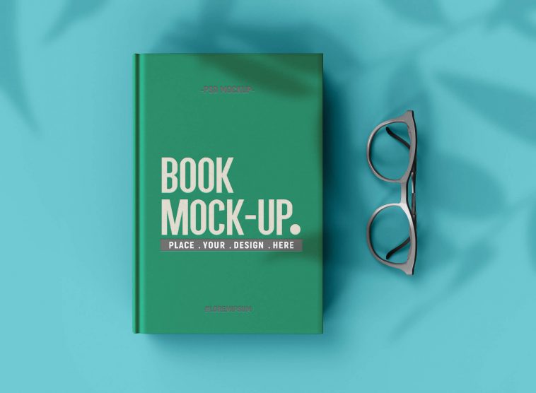 Top View Hardcover Book Mockup PSD