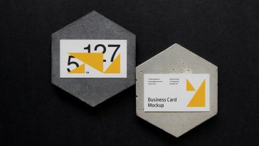 Two Business Card Mockup PSD