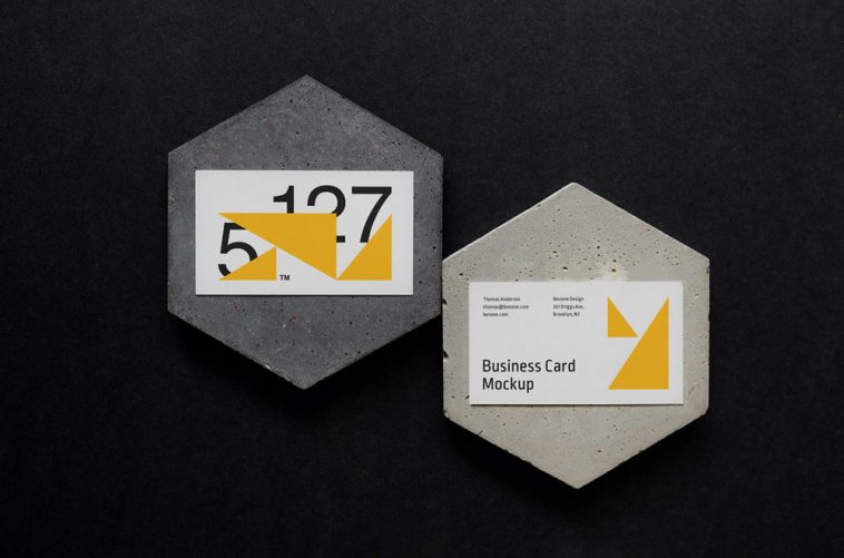 Two Business Card Mockup PSD