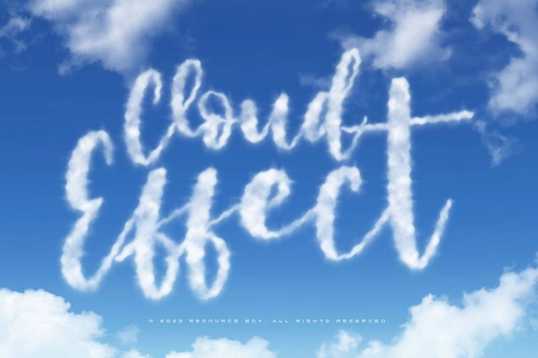 cloud text effect photoshop download