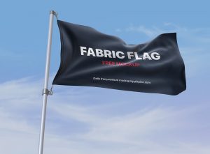 Free Fabric Flag Mockup