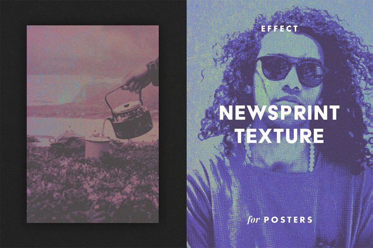 Free Newsprint Texture Effect PSD Template for Posters PsFiles Free