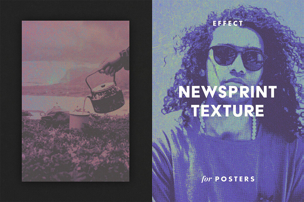 Free Newsprint Texture Effect PSD Template for Posters PsFiles Free