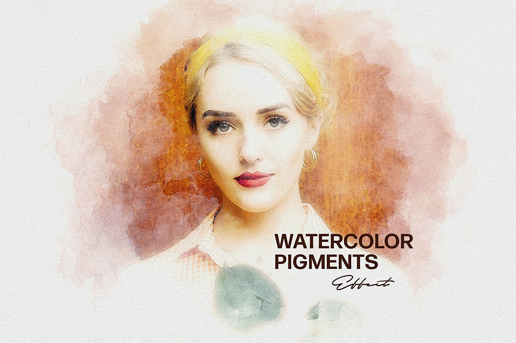 Download Free Watercolor Pigments Photo Effect PSD file free