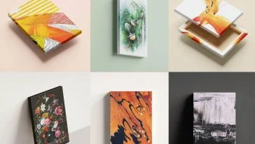 6 Free Canvas Mockup PSD set