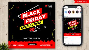 Black Friday Sales Free Instagram Post Design Template PSD