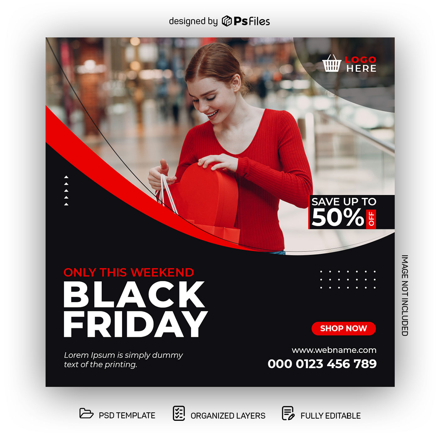 Black Friday Sales Free Social Media Post Design PSD Template