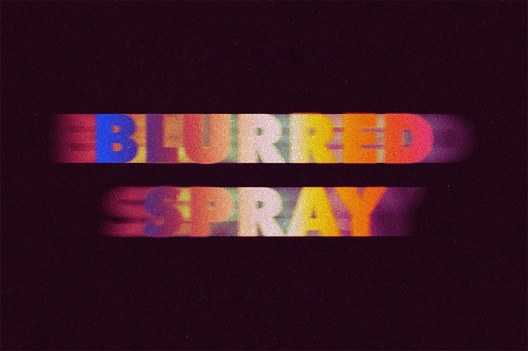 Blurred Spray Stencils Effect