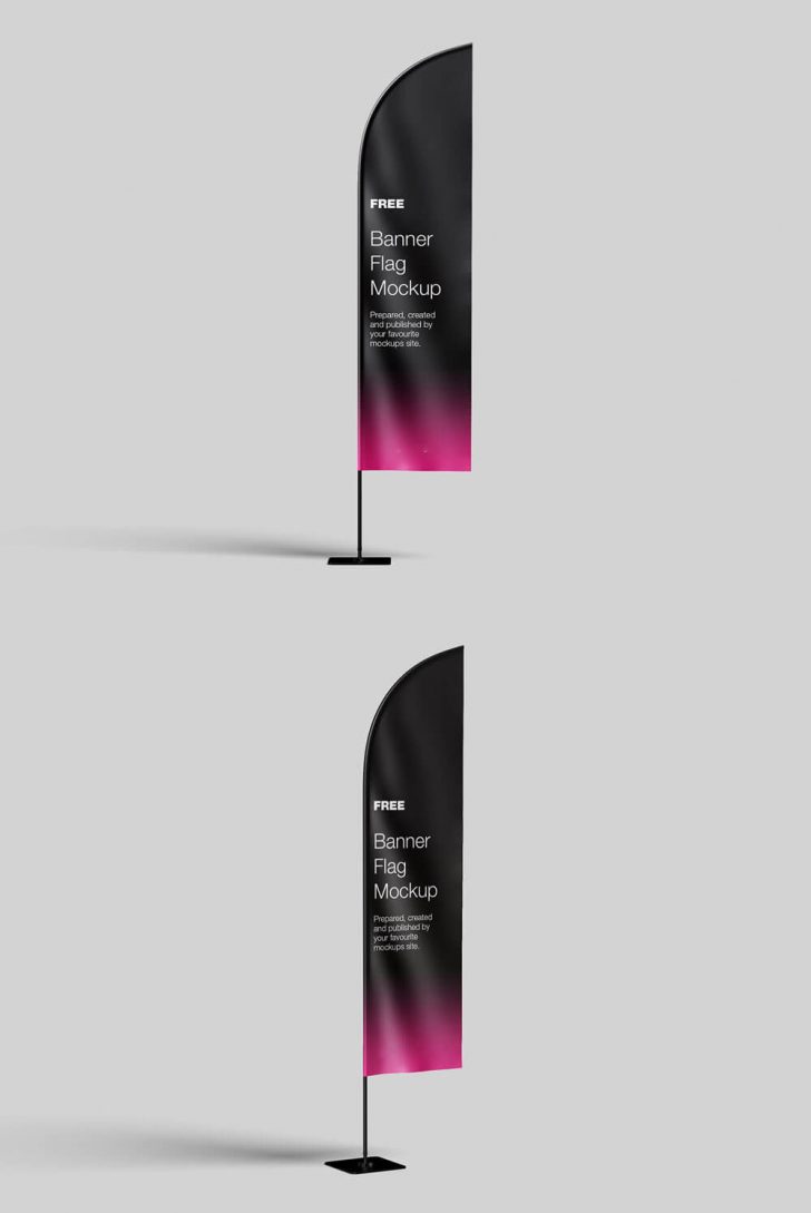 Feather Banner Flag Mockup Free PSD - PsFiles