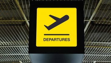 Free Airport Signboard Mockup PSD