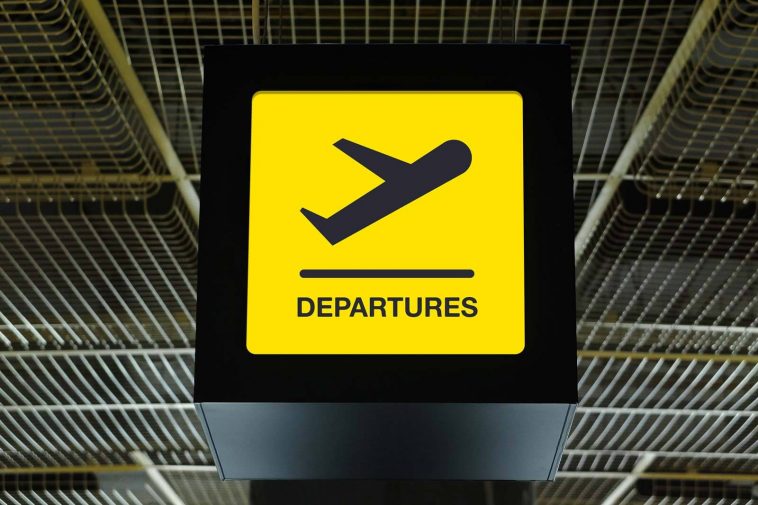 Free Airport Signboard Mockup PSD