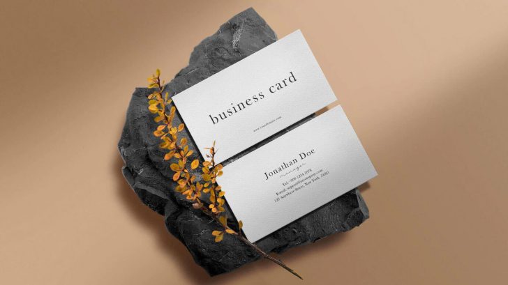 Free Clean Minimal Business Card Mockup PSD - PsFiles