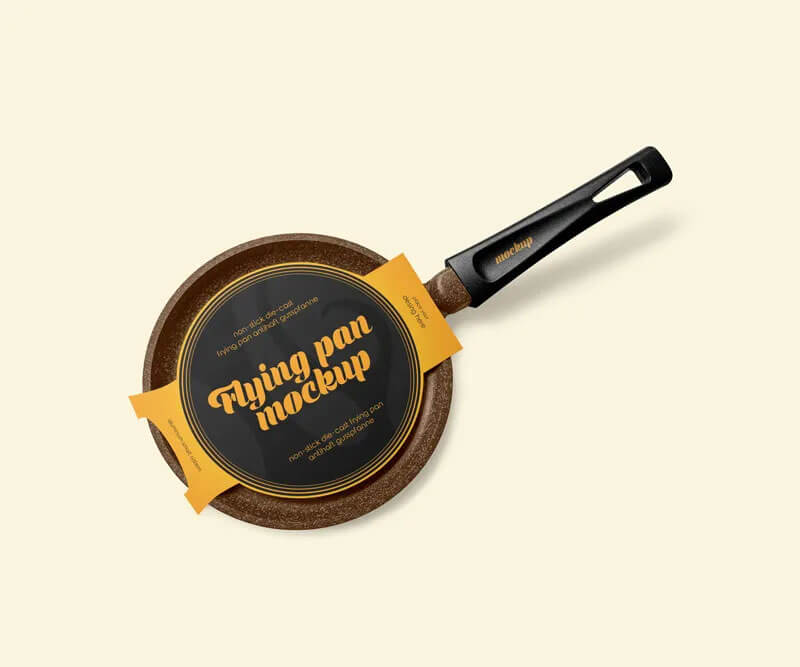 Free Frying Pan Mockup PSD Set PsFiles
