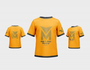 Free Kids T-Shirt Mockup PSD Set