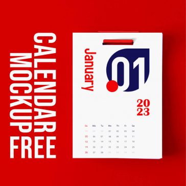 Free PSD Calendar Mockup With Hanger