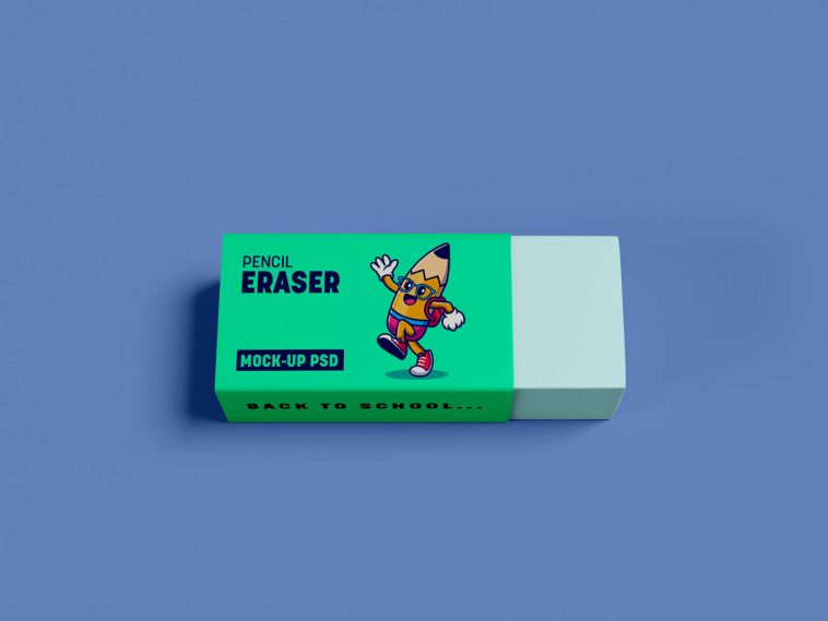 Free Pencil Eraser Mockup PSD