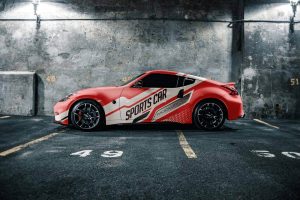 Free Sports Car Mockup PSD