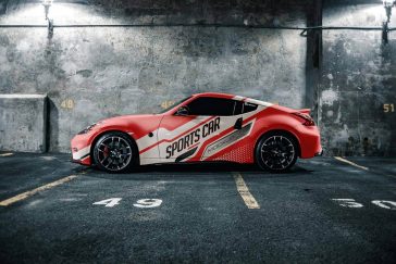 Free Sports Car Mockup PSD