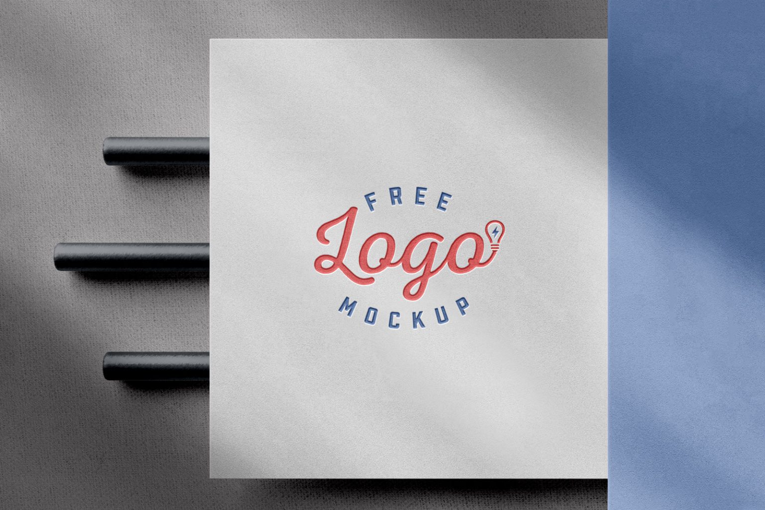 Free Letterpress White Paper Logo Mockup PSD - PsFiles