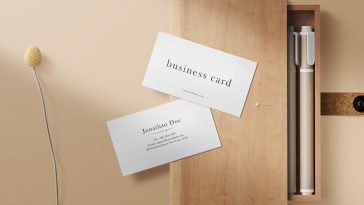 Free White Professional Business Card Mockup PSD