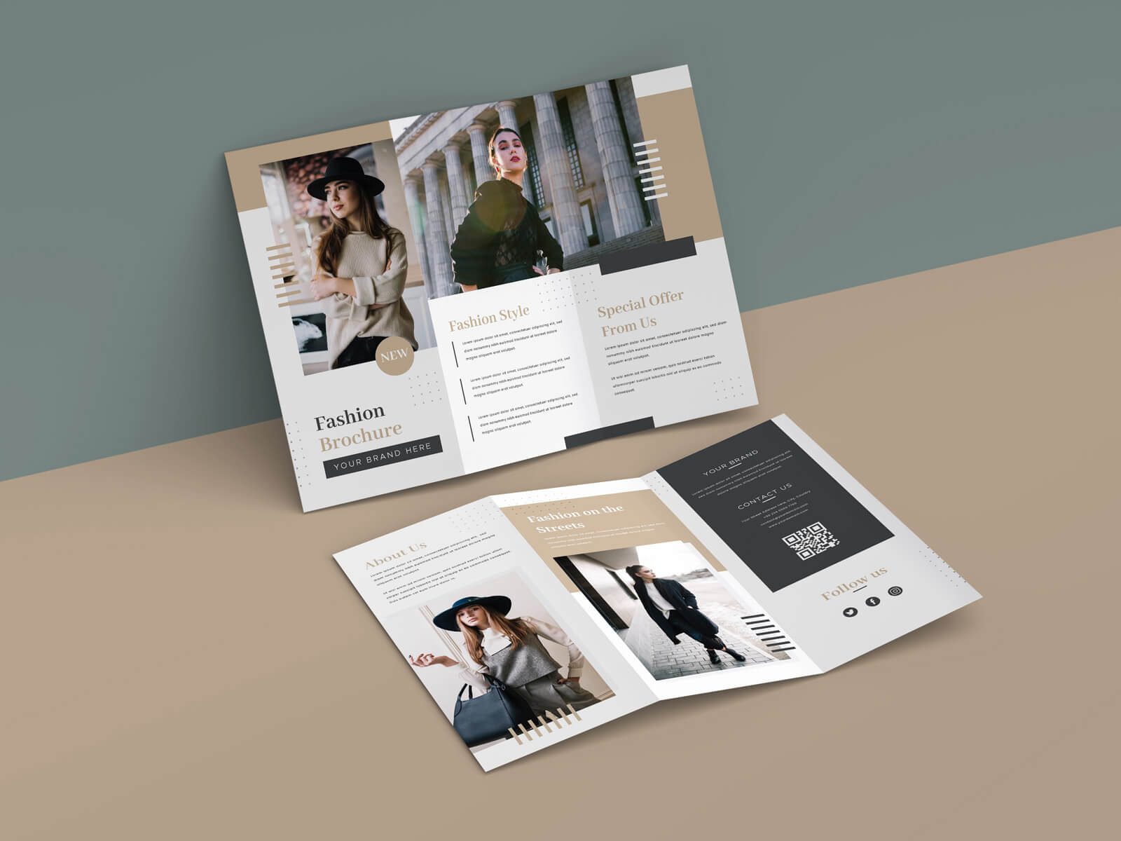 Free ZFold A4 Brochure Mockup PSD PsFiles