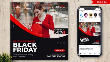 Black Friday Sales Free Social Media Post Design PSD Template