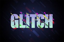 Free Cyber Glitching Effect Text and Logo Mockup PSD Template - PsFiles