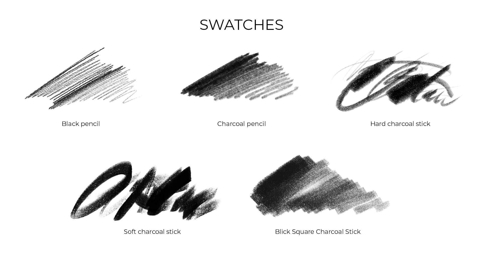 5 Charcoal Brushes For Photoshop Free Download