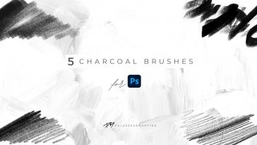 5 Charcoal Brushes For Photoshop Free Download