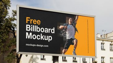 Free Urban Street Billboard Mockup PSD