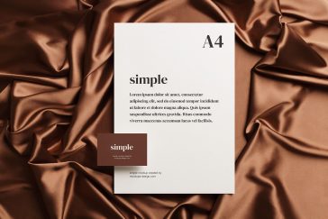 Business Card With Letterhead Mockup