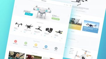 Droner - Ecommerce Website for Drones Freebie